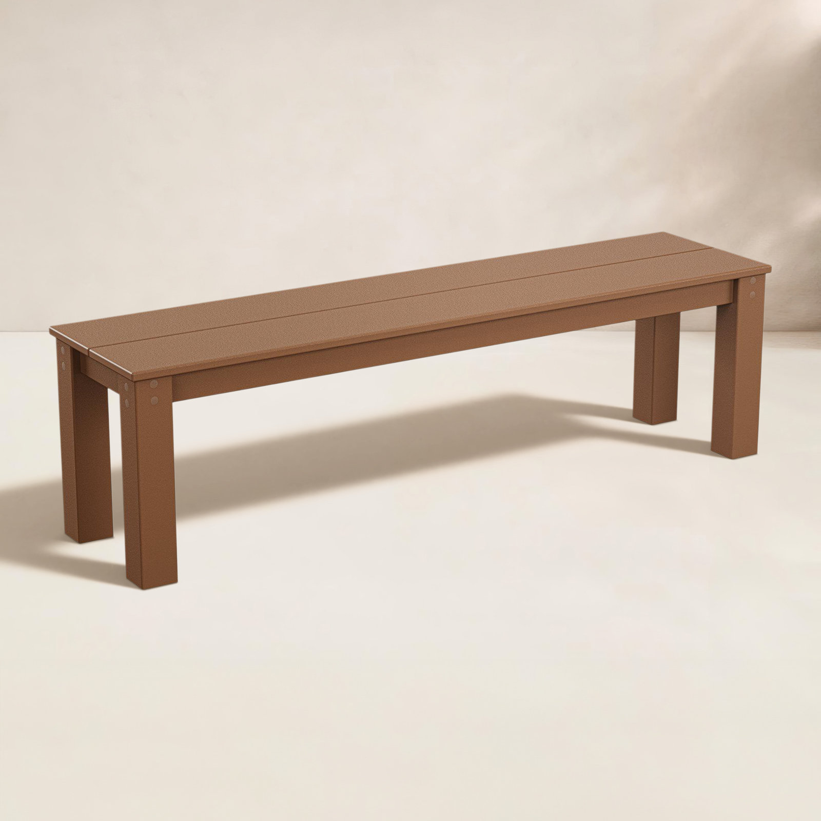POLYWOOD® Studio Picnic Bench, 17" H x 60" W, Teak