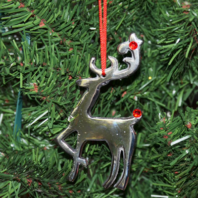 4.5 " Handmade Reindeer Hanging Figurine Ornament