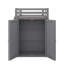 Lit mezzanine simple avec tiroirs intégrés, bureau et garde-robe-1213894657