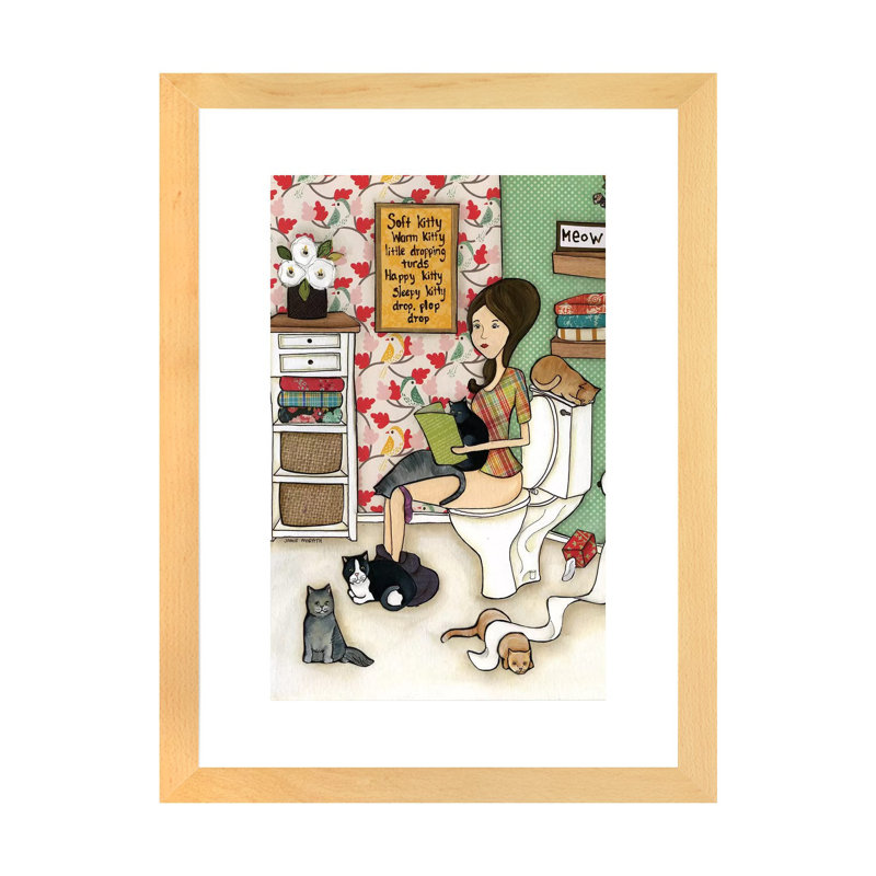 Petite Tourse tombant de Jamie Morath-impression, H 32 po x l 24 po x P 1 po, Blanc, Toile avec cadre en bois beige
