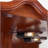 Corner Curio Cabinet with Lights, Adjustable Tempered Glass Shelves, Mirrored Back, Display Cabinet,Walnut(E26 light bulb not included)