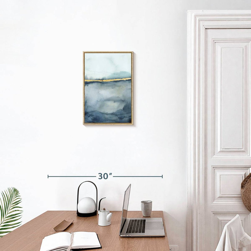 Horizon côtier II, Cadre flottant en bois naturel, 13" x 19"