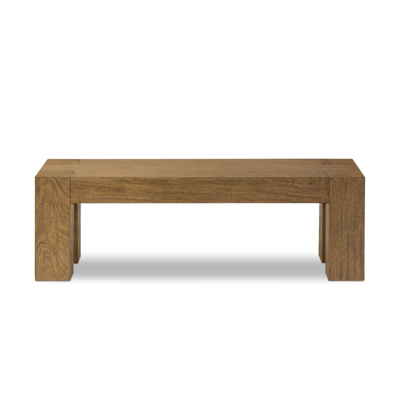 Banc en bois massif Graceson, H 19 po x l 58 po x P 19 po