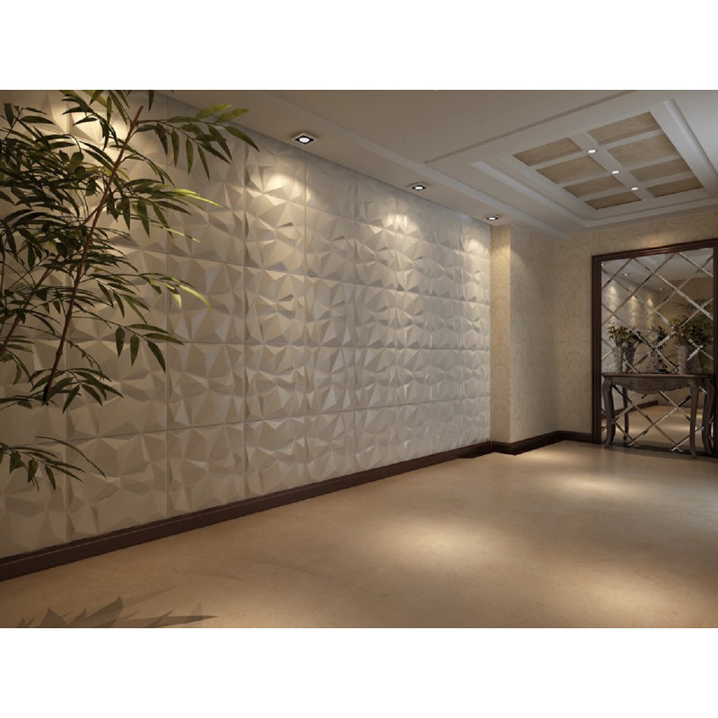 50.04cm x 50.04cm Wood Tile in White
