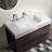 36" Bathroom Vanity With Walnut - Sink, Max Storage, Silent Smooth, No Handle, Contemporary Style Storage Space, Handle-94343195-94343199