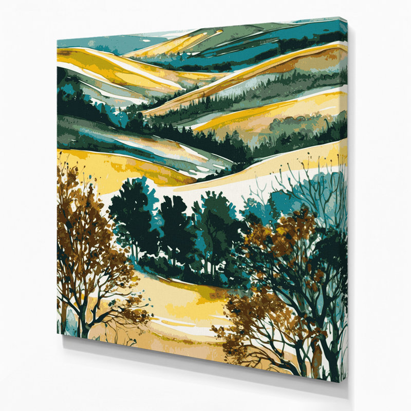 Aquarelle, paysage, 78, toile beige