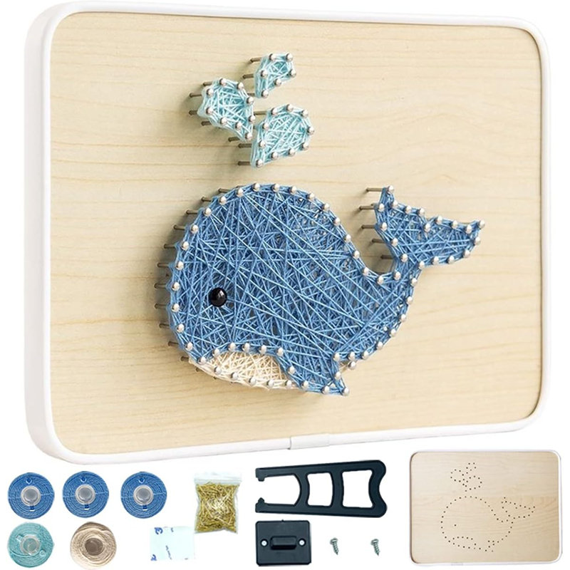 Ensemble de bricolage à cordes - baleine. Trousse d'artisanat Wizardi F07-M12-3-DHBC28009