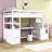 Finck Wooden Loft Bed with Desk,Staircase and Shelves-197326330-197326329