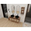 Meuble-lavabo 48 po avec 2 lavabos en céramique et support de rangement, 4 portes à fermeture douce, montage flottant, contreplaqué
