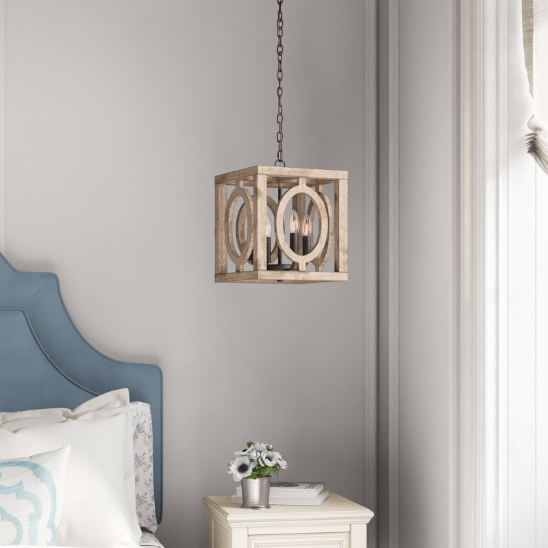 4 - Light Unique Square Chandelier