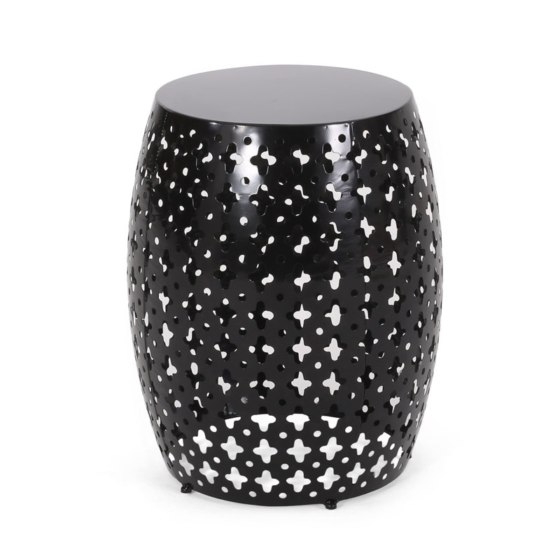 Metal End Table -Large, Black