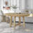 Round Extendable Dining Table with Removable Leaf-1106942323