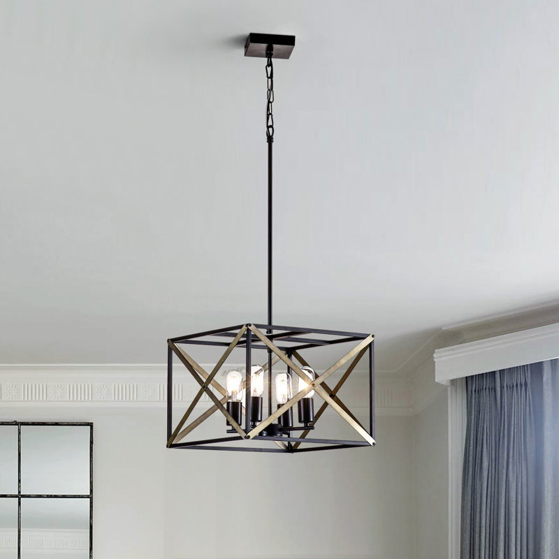 Lustre carré à 4 lumières Boise