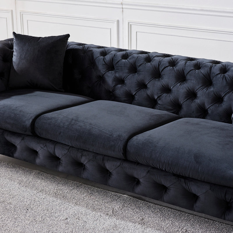 Midna 65.9'' Reception Loveseat, Black