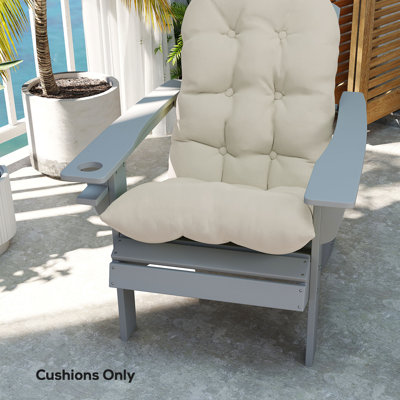 Adirondack Chair Cushions Set of 2, Tufted Lawn Chair Cushions