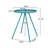 Modern Steel Side Table with Unique Handle and Durable Construction for Indoor and Outdoor Use-336637924