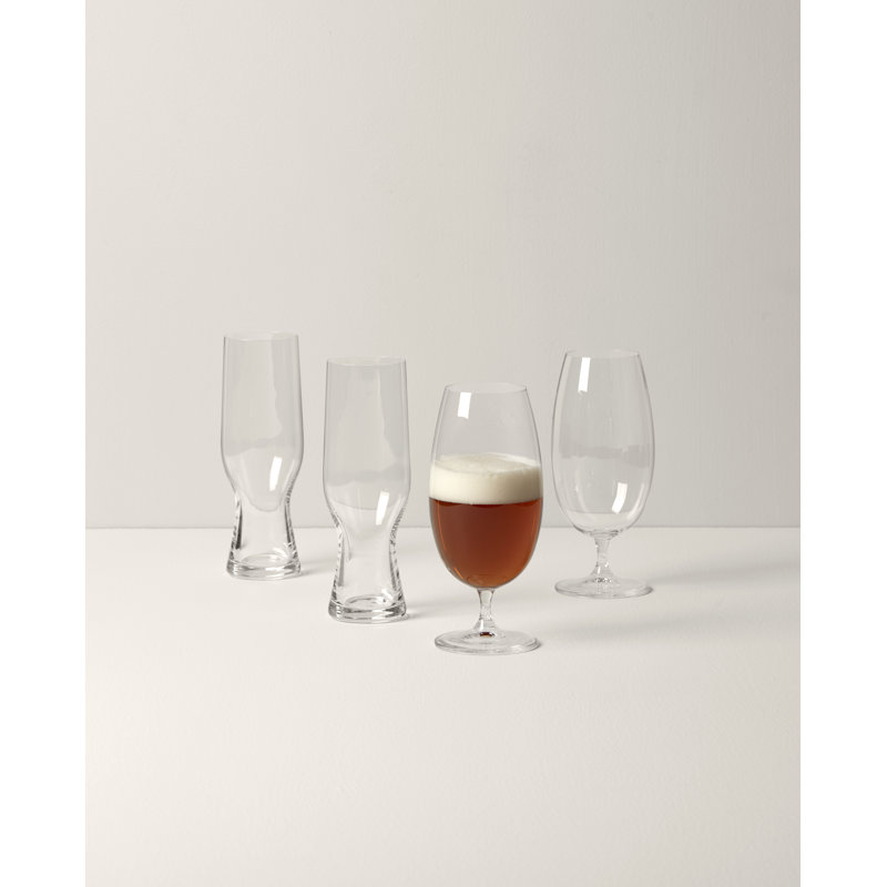 Tuscany Clear Glass 4-Piece Beer Glass Set