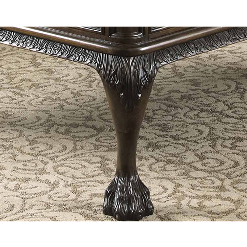 American-style carved rectangular coffee table