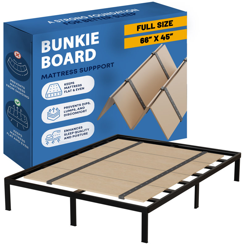 Planche de sommier en bois pliable 0,19 po Terilee, Double