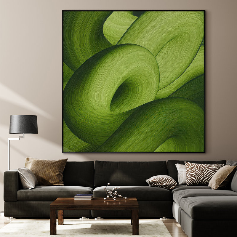 Très grand art mural, reproduction d'art sur toile - art abstrait moderne et net, H 36 po x l 36 po