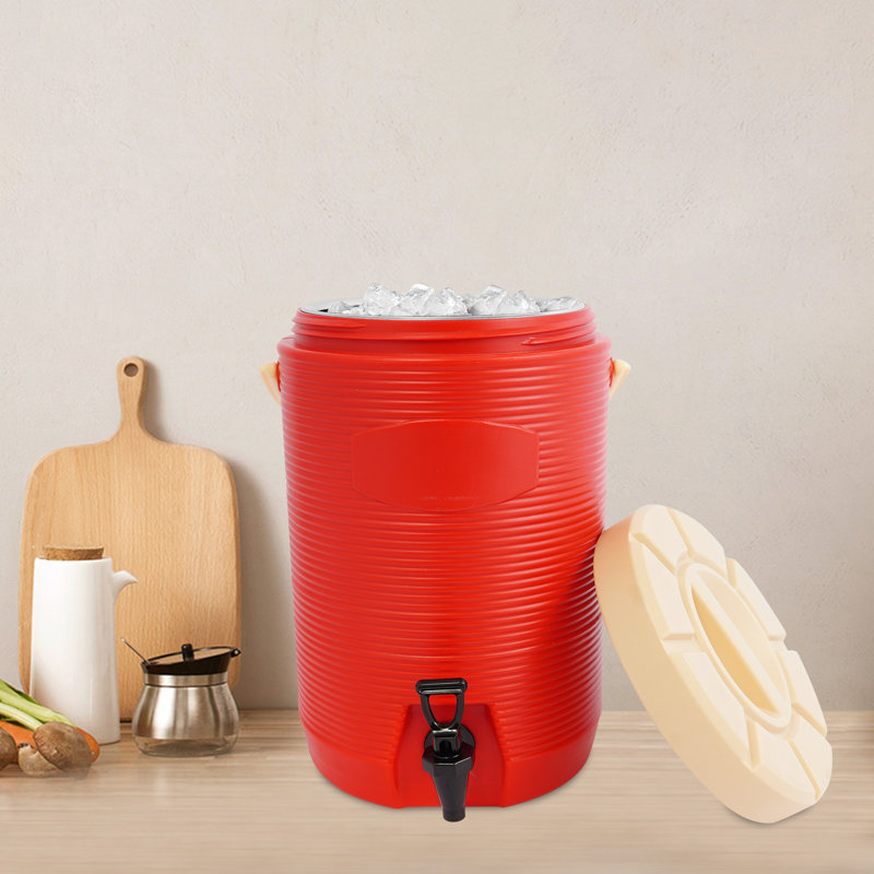 4.07Gal Cold And Hot Beverage Dispenser, Red