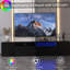 Console de télévision avancée avec amplement d'armoires de rangement, télécommande et contrôle APP, long meuble télé équipé de DEL pour un divertissement à domicile optimal-454028222