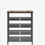 Adjustable 5-layer shoe rack storage rack, with 4 mesh shelves