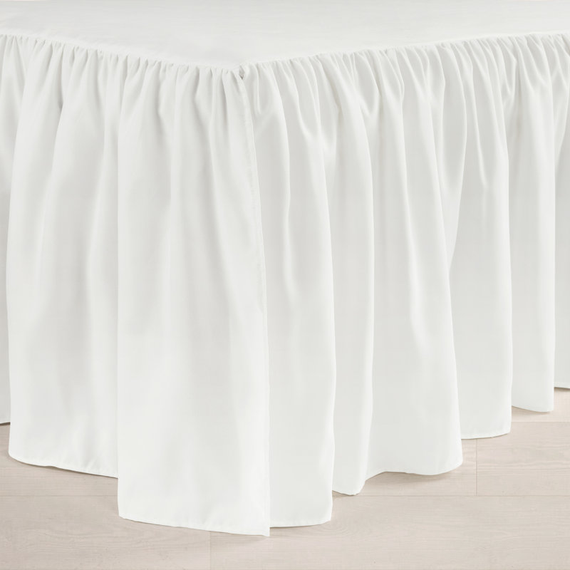 Ruffle Crib Dust Ruffle / Skirt, White