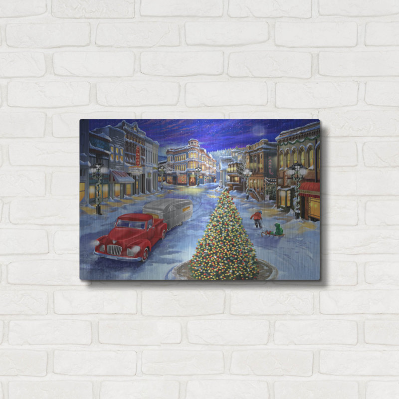 «Main Street Christmas» par Bigelow Illustration, H 16 po x l 24 po