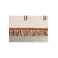 Tapis rectangulaire brun / beige en coton tissé à plat à la main-585525395