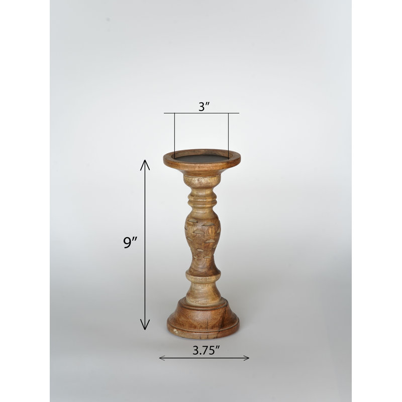 Wood Pillar, 2, Wallnut, 6"/9"/6"