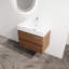 Meuble-lavabo mural 30 po avec lavabo en résine, 2 tiroirs