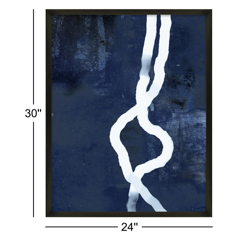White Rope 3 Painting by Jacques Pilon, 30" H x 24" W, Black