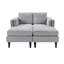 Chaise longue convertible rembourrée en chenille avec accoudoirs double couche Bexley-128836548