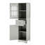 Board Board Furniture - Armoire autoportante grise avec tiroir, portes et casier à tablette réglable