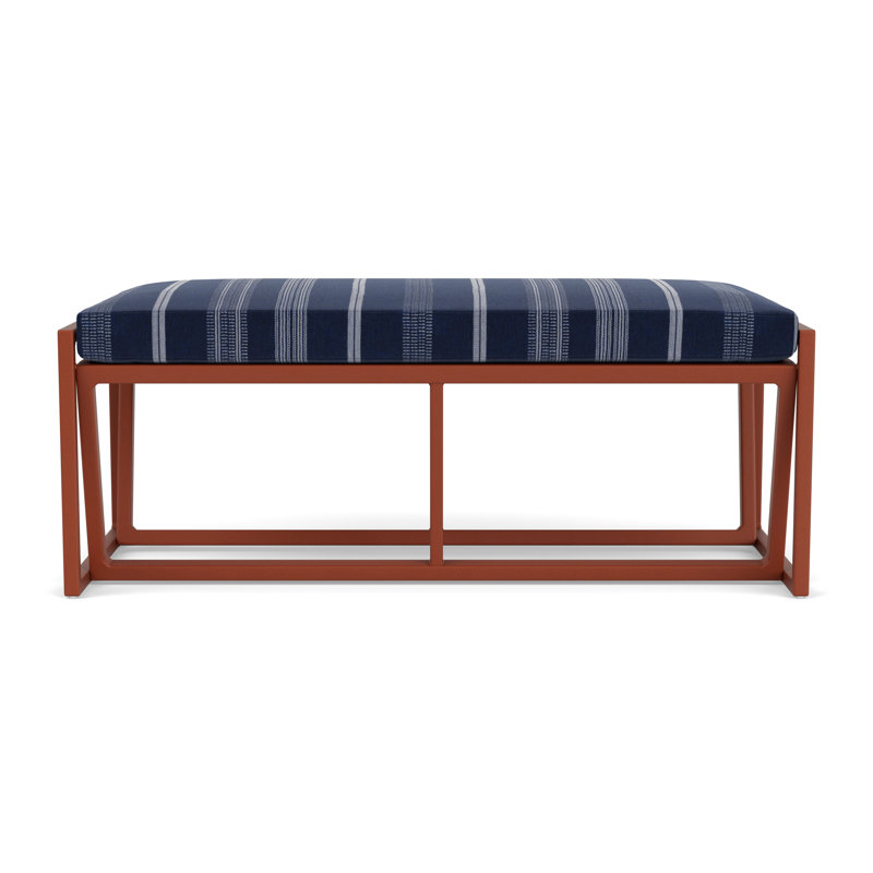 Summit Outdoor Dining Bench, Sea Glass, Consider Indigo