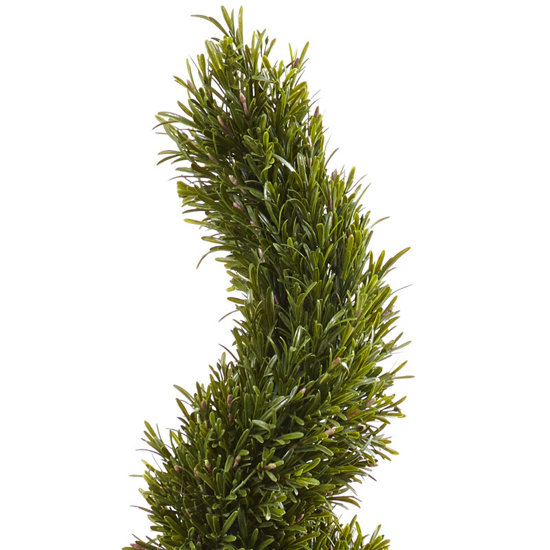 Topiaire en cèdre artificiel romarin en pot, H 72 po x l 18 po x P 18 po