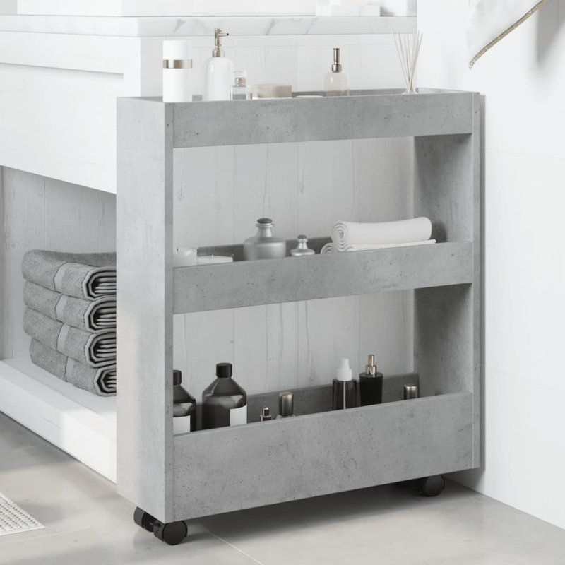 Storage Serving Cart, Concrete grey