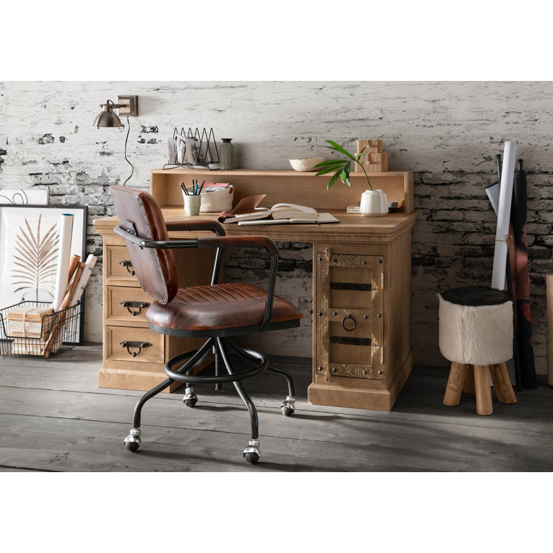 Galinoporni Solid Wood Computer Desk