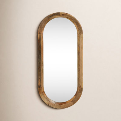 Ozma Solid Wood Oval Wall Mirror