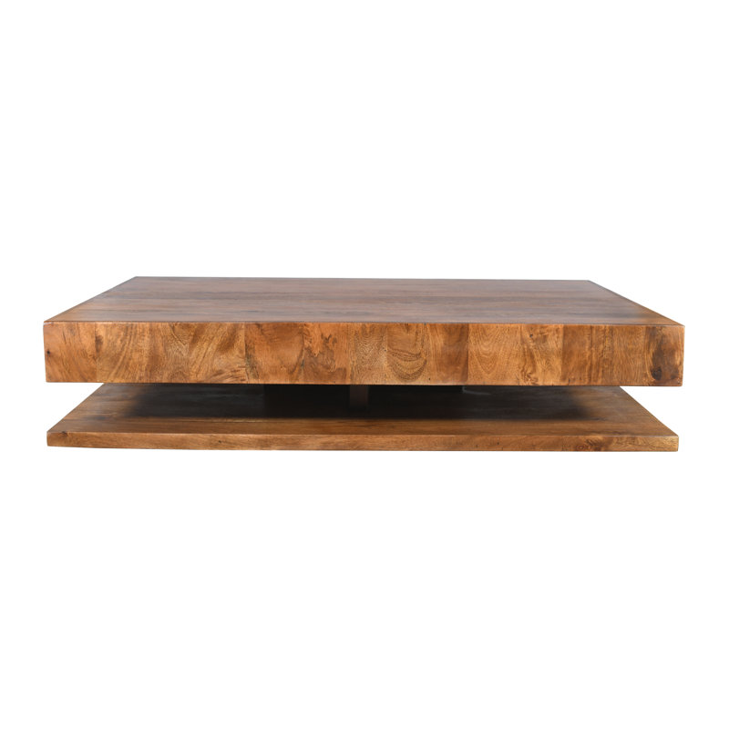 Modern Low Profile Solid Wood Coffee Table
