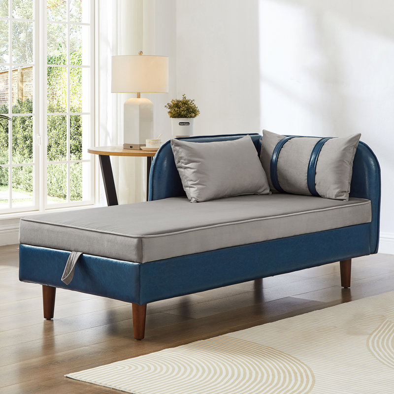 Chaise longue, Bleu/Gris