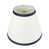 Blanc cassé avec garniture bleu marine