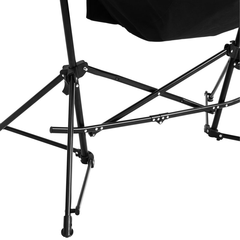 Chaise berçante pliante portative, chaise de camping pour le confort extérieur, kaki (2 pièces de camping, utilisation de la pelouse,
