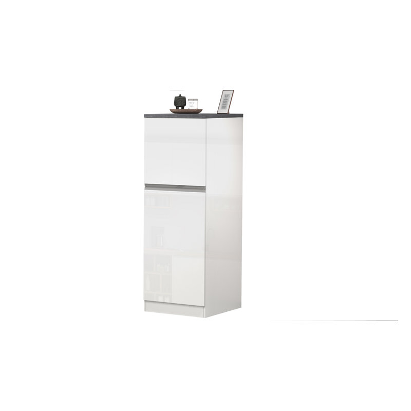 Pameal 164.5cm Kitchen Pantry, Gray/White