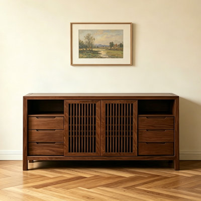 Multi-Functional Solid Wood Sideboard