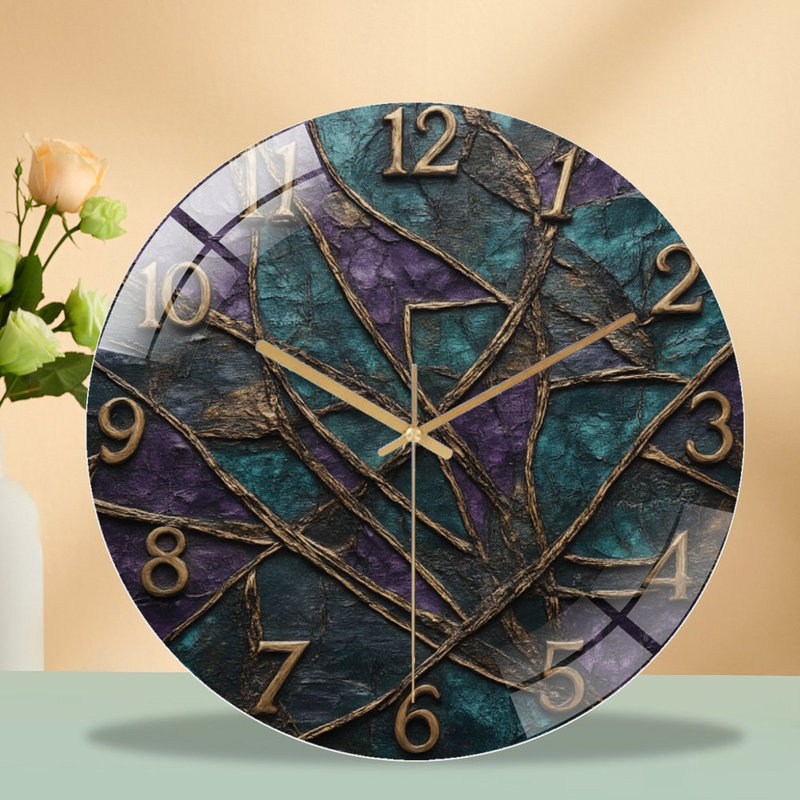 Horloge murale texturée avec chiffres