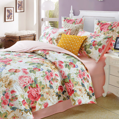 3pcs 800TC 100% Egyptian Cotton Duvet Cover Set (1*Duvet Cover + 2*Pillowcase, Without Core), Luxury Vintage floral Bedding Set, For Bedroom Guest Room Student Dorm All Seasons