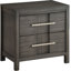 Table de chevet transitionnelle 1pc gris-2003046523