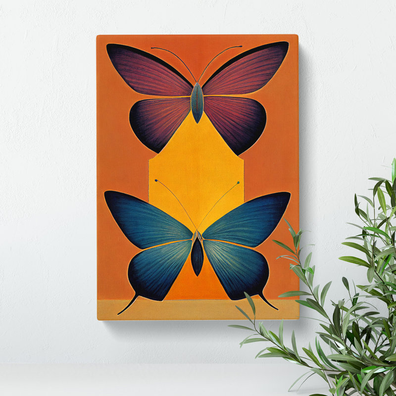 XV1022-486X Alluring Butterflies - - Wall Art, Wrapped Canvas, 50cm H x 35cm W, No Matte